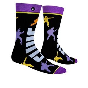 Elvis Presley Odd Sox Socks‎ Black Purple Yellow Novelty Rock Music Fits 8-12
